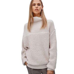 Aritzia Wilfred Montpellier Textured Mock Neck Sweater